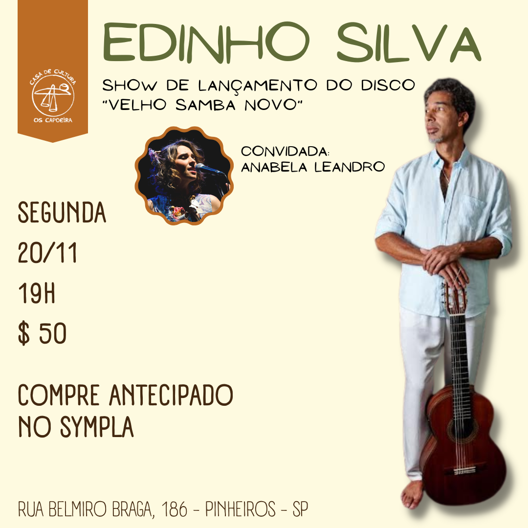 Lançamento do disco “Velho Samba Novo”de Edinho Silva com participação de Anabela Leandro