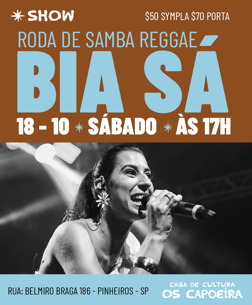 Roda de Samba Reggae com Bia Sá