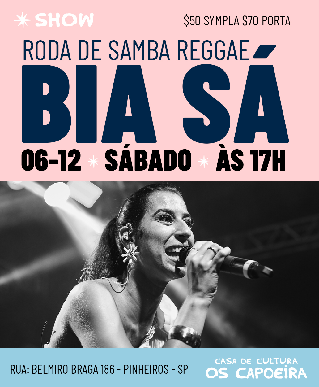 Roda de Samba Reggae com Bia Sá